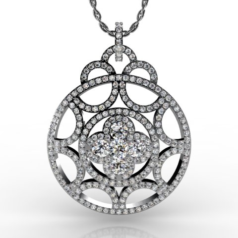 18k White Gold Pendant 4.629ct - 2300694-18kw